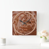Schokolade Quadratische Wanduhr (Zuhause)