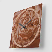 Schokolade Quadratische Wanduhr (Winkel)