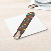 Schokolade Rechteckiger Pappuntersetzer (angewinkelt)