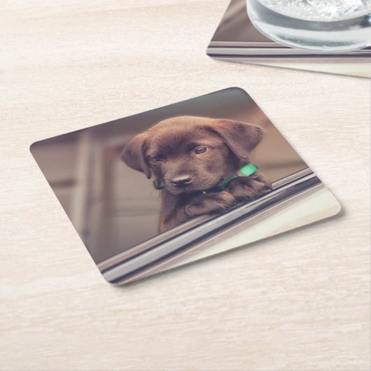 Schokolade Rechteckiger Pappuntersetzer (angewinkelt)