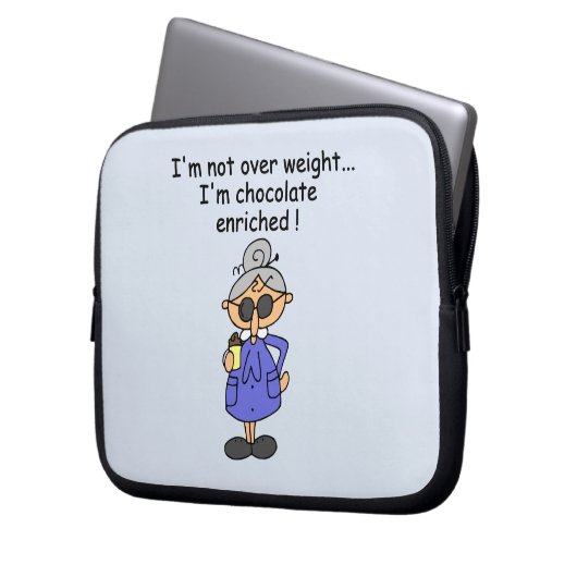 Schokolade reicherte Spaß an Laptopschutzhülle (Vorderseite Links)