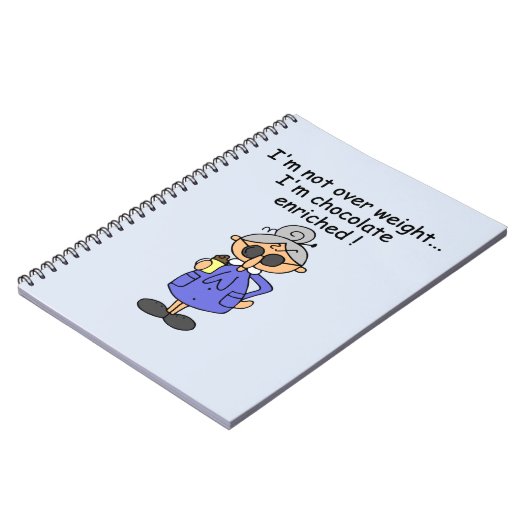 Schokolade reicherte Spaß an Notizblock (Linke Seite)