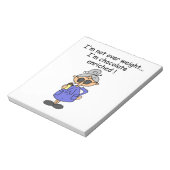 Schokolade reicherte Spaß an Notizblock (Rotiert)