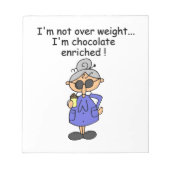 Schokolade reicherte Spaß an Notizblock (Vorderseite)