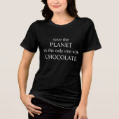 Schokolade rettet die Planet-Typografie | Osterfes Tri-Blend Shirt (Vorderseite)