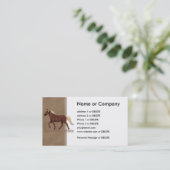 Schokolade Rocky Mountain Pferd Visitenkarte (Stehend Vorderseite)