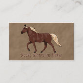 Schokolade Rocky Mountain Pferd Visitenkarte (Rückseite)