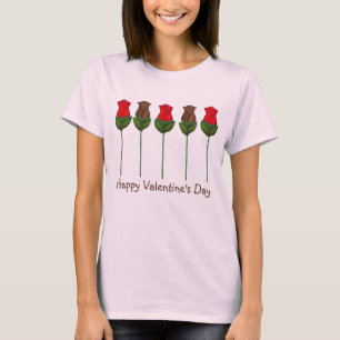 Schokolade Rose Valentinstag Blume Liebe T-Shirt