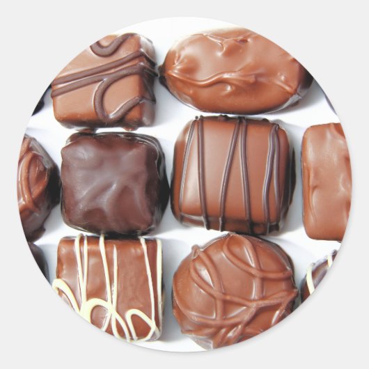 Schokolade Runder Aufkleber (Vorderseite)