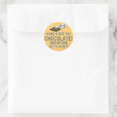 Schokolade Runder Aufkleber (Tasche)