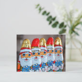 Schokolade Santa Claus Postkarte (Stehend Vorderseite)