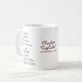 Schokolade "Schalen-Kuchen" in einem Tassen-Rezept Kaffeetasse (Vorderseite Links)