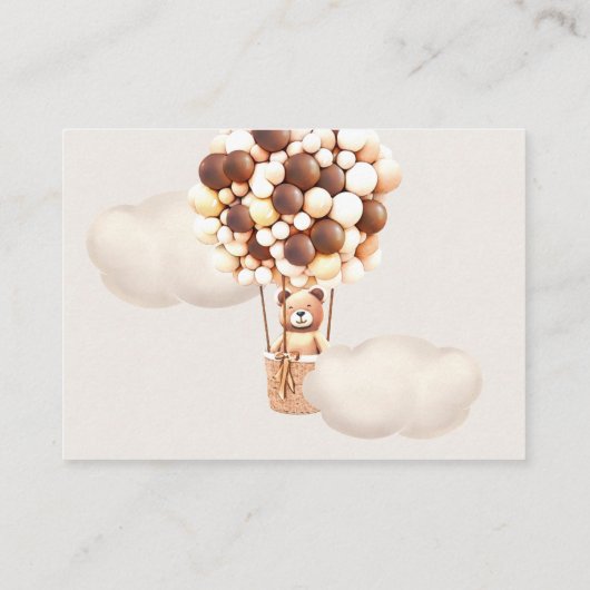 Schokolade schätzen, wie viele Bären Balloons Tick Begleitkarte (Rückseite)