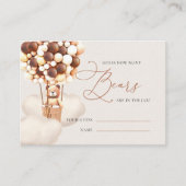 Schokolade schätzen, wie viele Bären Balloons Tick Begleitkarte (Vorderseite)