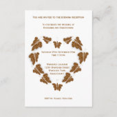 Schokolade Schmetterlinge Design Hochzeitsempfang Begleitkarte (Rückseite)