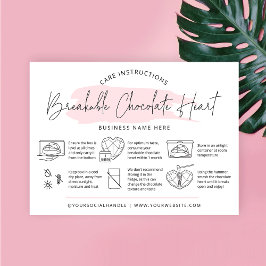 Schokolade Schmutz Herzpflegeanleitung Bäckerei Visitenkarte