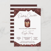 Schokolade, Schokolade Party, Brautparty Einladung (Vorne/Hinten)