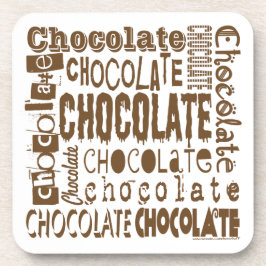 Schokolade Schriftart Jumble Cork Backed Untersetz Untersetzer