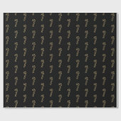 Schokolade schwarzes goldenes Muster Geschenkpapier (Flach)