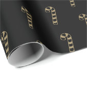 Schokolade schwarzes goldenes Muster Geschenkpapier (Rolleneckpunkt)