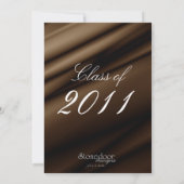 Schokolade Seide 2 Abschluss Einladung (Rückseite)