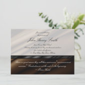 Schokolade Seide Abschluss Einladung/Ankündigung Einladung (Stehend Vorderseite)