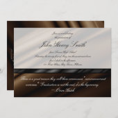 Schokolade Seide Abschluss Einladung/Ankündigung Einladung (Vorne/Hinten)