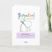 SCHOKOLADE SENDEN KARTE (Rückseite)