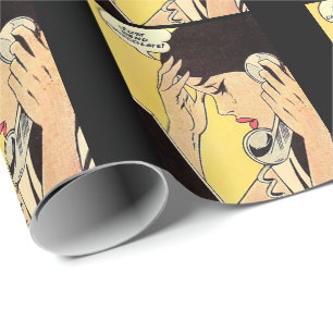 Schokolade Senden Vintage Comic-Kunst Geschenkpapier
