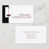 Schokolade Shop Schokolade Schwarz-weiße Süßigkeit Visitenkarte (Vorne/Hinten)
