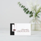 Schokolade Shop Schokolade Schwarz-weiße Süßigkeit Visitenkarte (Stehend Vorderseite)