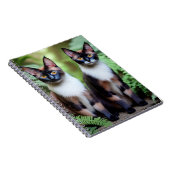 Schokolade Siam Cat Twins, Notebook Notizblock (Rechte Seite)