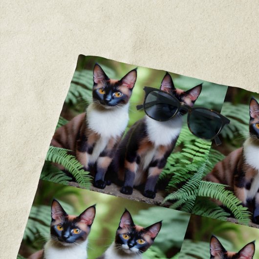 Schokolade Siamkatze Twins, Strandtuch (Beispiel)