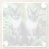 Schokolade Siamkatze Twins, Untersetzer (Rückseite)