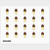 Schokolade Soft Serve Ice Cream Cone Stickers (Blatt)