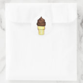 Schokolade Soft Serve Ice Cream Cone Stickers (Tasche)