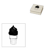 Schokolade Soft Serve Ice Creme Cone Dessert Brief Gummistempel (Stempel)