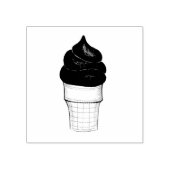 Schokolade Soft Serve Ice Creme Cone Dessert Brief Gummistempel (Prägung)