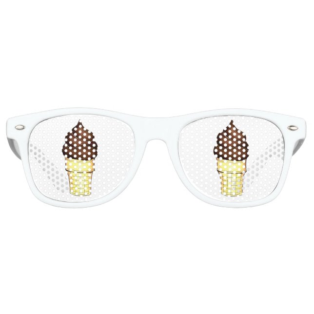 Schokolade Soft Servieren Karneval Eiscreme Partybrille (Vorderseite)
