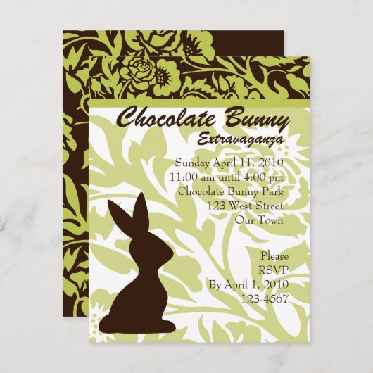 Schokolade Sonnige Extravaganza! Einladung (Vorne/Hinten)