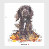 Schokolade-Spaniel-Welpe Aufkleber (Blatt)