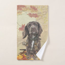 Schokolade-Spaniel-Welpe Badhandtuch Set