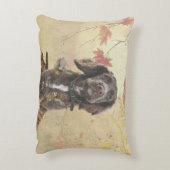 Schokolade-Spaniel-Welpe Dekokissen (Rückseite(Vertikal))