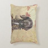 Schokolade-Spaniel-Welpe Dekokissen (Vorderseite(Vertikal))