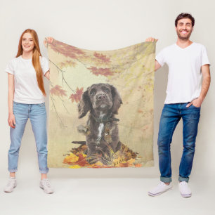 Schokolade-Spaniel-Welpe Fleecedecke