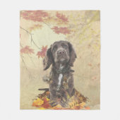 Schokolade-Spaniel-Welpe Fleecedecke (Vorderseite)