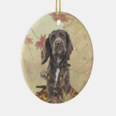 Schokolade-Spaniel-Welpe Keramik Ornament (Rechts)