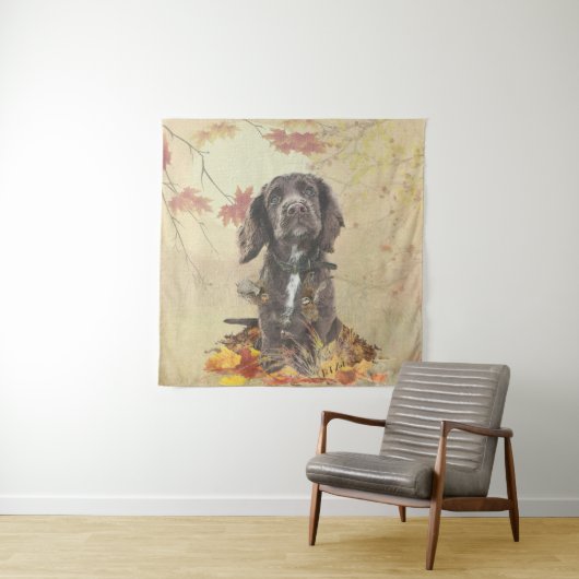 Schokolade-Spaniel-Welpe Wandteppich (Beispiel)