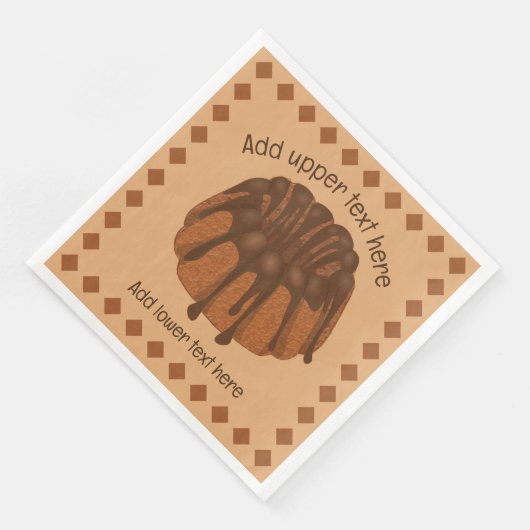 Schokolade Spontanzing Shape Cake - eigener Text Serviette (Ecke)
