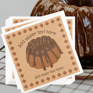 Schokolade Spontanzing Shape Cake - eigener Text Serviette